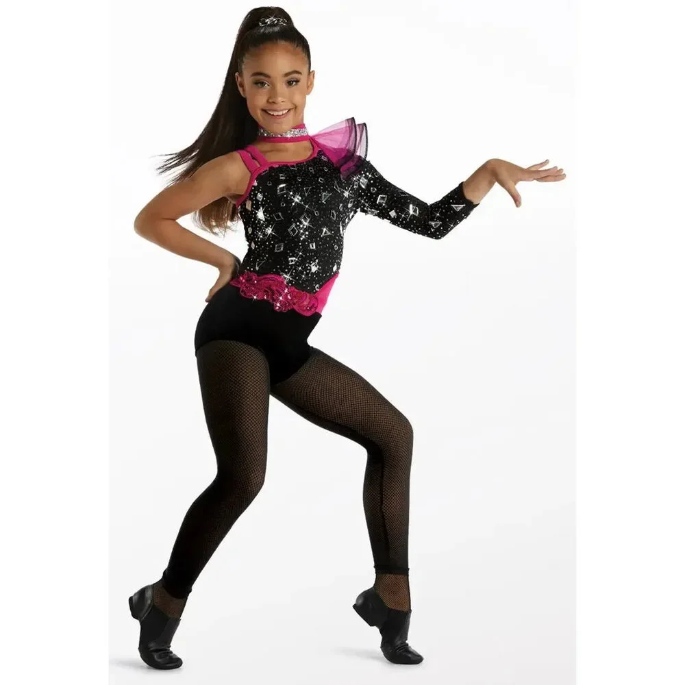 Pre-Owned Dance Costume XXL Child Pink Weissman 16309 Jazz Tap Clogging Musical